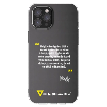Picasee silikonový průhledný obal pro Apple iPhone 12 Pro Max - Kazma - MĚLI BYSTE SE DO TOHO PUSTIT