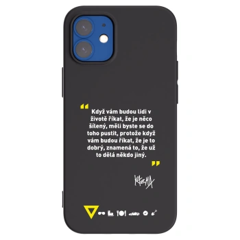 Picasee silikonový černý obal pro Apple iPhone 12 mini - Kazma - MĚLI BYSTE SE DO TOHO PUSTIT