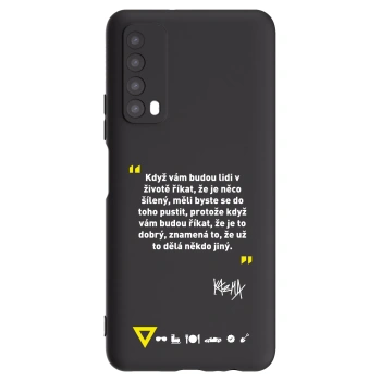 Picasee silikonový černý obal pro Huawei P Smart 2021 - Kazma - MĚLI BYSTE SE DO TOHO PUSTIT