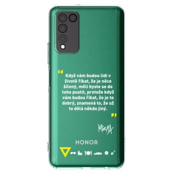 Picasee silikonový průhledný obal pro Honor 10X Lite - Kazma - MĚLI BYSTE SE DO TOHO PUSTIT