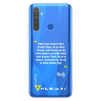 Picasee silikonový průhledný obal pro Realme 5 - Kazma - MĚLI BYSTE SE DO TOHO PUSTIT