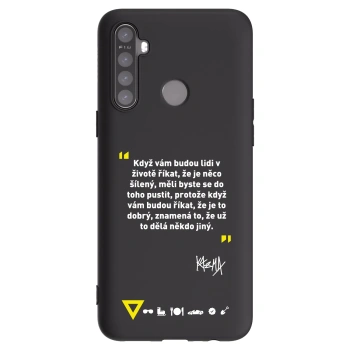 Picasee silikonový černý obal pro Realme 5 - Kazma - MĚLI BYSTE SE DO TOHO PUSTIT