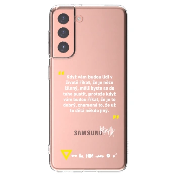 Picasee silikonový průhledný obal pro Samsung Galaxy S21 5G G991B - Kazma - MĚLI BYSTE SE DO TOHO PUSTIT