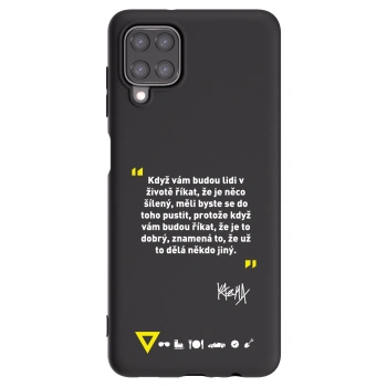Picasee silikonový černý obal pro Samsung Galaxy A12 A125F - Kazma - MĚLI BYSTE SE DO TOHO PUSTIT
