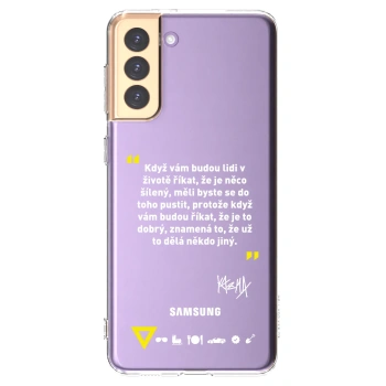 Picasee silikonový průhledný obal pro Samsung Galaxy S21+ 5G G996F - Kazma - MĚLI BYSTE SE DO TOHO PUSTIT