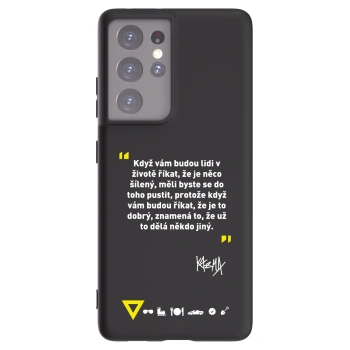 Picasee silikonový černý obal pro Samsung Galaxy S21 Ultra 5G G998B - Kazma - MĚLI BYSTE SE DO TOHO PUSTIT