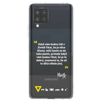 Picasee silikonový průhledný obal pro Samsung Galaxy A42 A426B - Kazma - MĚLI BYSTE SE DO TOHO PUSTIT