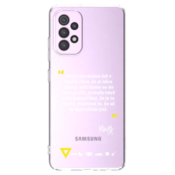 Picasee silikonový průhledný obal pro Samsung Galaxy A32 5G A326B - Kazma - MĚLI BYSTE SE DO TOHO PUSTIT