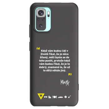 Picasee silikonový černý obal pro Xiaomi Redmi Note 10 Pro - Kazma - MĚLI BYSTE SE DO TOHO PUSTIT