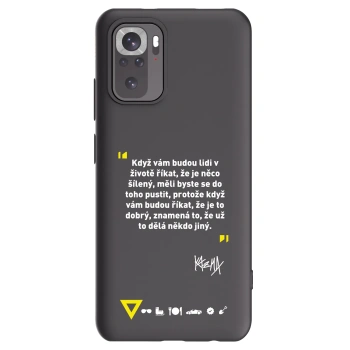 Picasee silikonový černý obal pro Xiaomi Redmi Note 10S - Kazma - MĚLI BYSTE SE DO TOHO PUSTIT