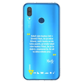 Picasee silikonový průhledný obal pro Huawei P20 Lite - Kazma - MĚLI BYSTE SE DO TOHO PUSTIT