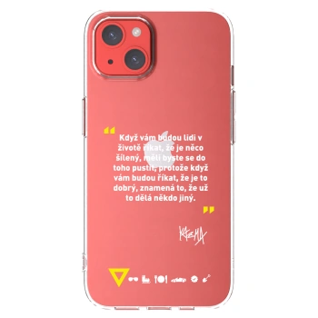Picasee silikonový průhledný obal pro Apple iPhone 13 - Kazma - MĚLI BYSTE SE DO TOHO PUSTIT