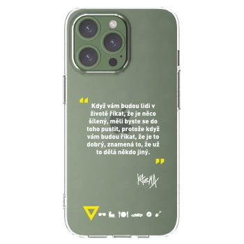 Picasee silikonový průhledný obal pro Apple iPhone 13 Pro - Kazma - MĚLI BYSTE SE DO TOHO PUSTIT