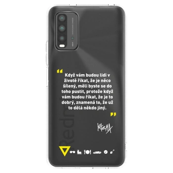 Picasee silikonový průhledný obal pro Xiaomi Redmi 9T - Kazma - MĚLI BYSTE SE DO TOHO PUSTIT