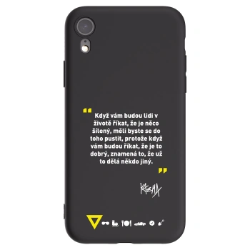 Picasee silikonový černý obal pro Apple iPhone XR - Kazma - MĚLI BYSTE SE DO TOHO PUSTIT