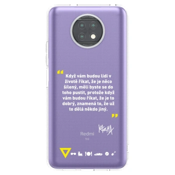 Picasee silikonový průhledný obal pro Xiaomi Redmi Note 9T - Kazma - MĚLI BYSTE SE DO TOHO PUSTIT