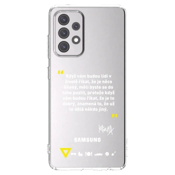Picasee silikonový průhledný obal pro Samsung Galaxy A52s 5G A528B - Kazma - MĚLI BYSTE SE DO TOHO PUSTIT