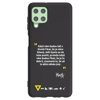 Picasee silikonový černý obal pro Samsung Galaxy A22 A225F 4G - Kazma - MĚLI BYSTE SE DO TOHO PUSTIT