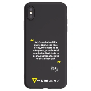 Picasee silikonový černý obal pro Apple iPhone XS Max - Kazma - MĚLI BYSTE SE DO TOHO PUSTIT