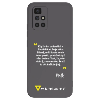 Picasee silikonový černý obal pro Xiaomi Redmi 10 - Kazma - MĚLI BYSTE SE DO TOHO PUSTIT
