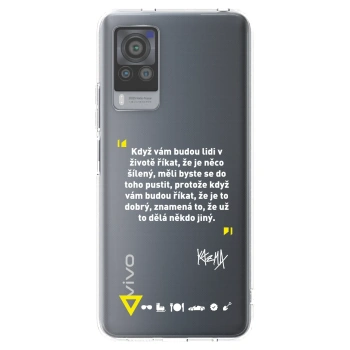 Picasee silikonový průhledný obal pro Vivo X60 Pro 5G - Kazma - MĚLI BYSTE SE DO TOHO PUSTIT