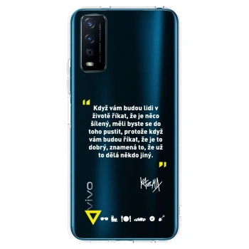 Picasee silikonový průhledný obal pro Vivo Y11s - Kazma - MĚLI BYSTE SE DO TOHO PUSTIT