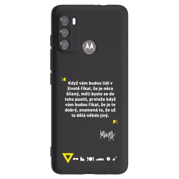 Picasee silikonový černý obal pro Motorola Moto G60 - Kazma - MĚLI BYSTE SE DO TOHO PUSTIT