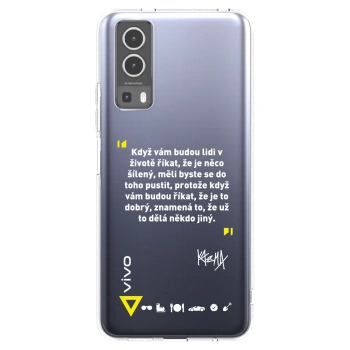 Picasee silikonový průhledný obal pro Vivo Y72 5G - Kazma - MĚLI BYSTE SE DO TOHO PUSTIT