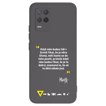 Picasee silikonový černý obal pro Realme 8 5G - Kazma - MĚLI BYSTE SE DO TOHO PUSTIT