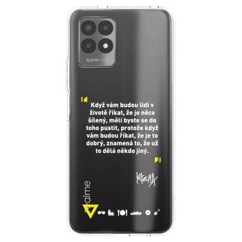 Picasee silikonový průhledný obal pro Realme 8i - Kazma - MĚLI BYSTE SE DO TOHO PUSTIT