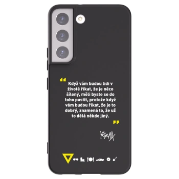 Picasee silikonový černý obal pro Samsung Galaxy S22 5G - Kazma - MĚLI BYSTE SE DO TOHO PUSTIT