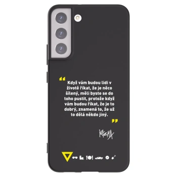 Picasee silikonový černý obal pro Samsung Galaxy S22+ 5G - Kazma - MĚLI BYSTE SE DO TOHO PUSTIT