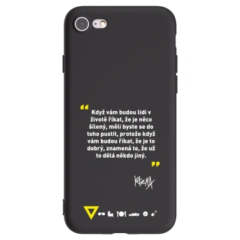 Picasee silikonový černý obal pro Apple iPhone SE 2022 - Kazma - MĚLI BYSTE SE DO TOHO PUSTIT