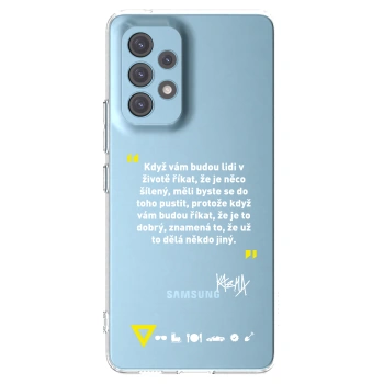 Picasee silikonový průhledný obal pro Samsung Galaxy A53 5G A536 - Kazma - MĚLI BYSTE SE DO TOHO PUSTIT