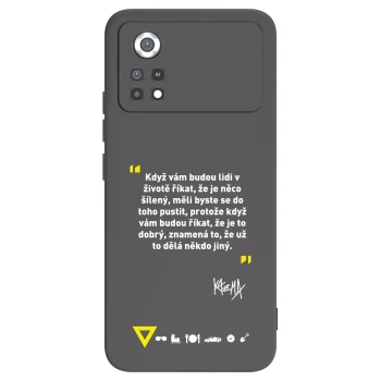 Picasee silikonový černý obal pro Xiaomi Poco X4 Pro 5G - Kazma - MĚLI BYSTE SE DO TOHO PUSTIT