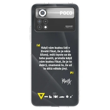 Picasee silikonový průhledný obal pro Xiaomi Poco X4 Pro 5G - Kazma - MĚLI BYSTE SE DO TOHO PUSTIT