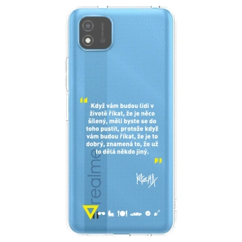 Picasee silikonový průhledný obal pro Realme C11 (2021) - Kazma - MĚLI BYSTE SE DO TOHO PUSTIT
