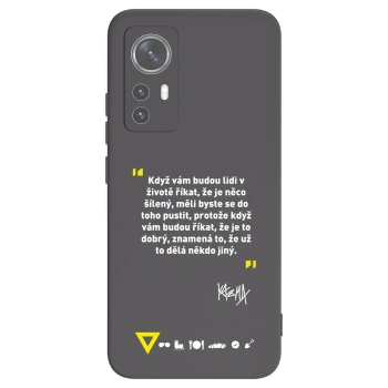 Picasee silikonový černý obal pro Xiaomi 12 - Kazma - MĚLI BYSTE SE DO TOHO PUSTIT