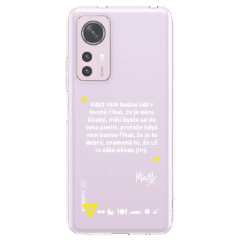 Picasee silikonový průhledný obal pro Xiaomi 12 - Kazma - MĚLI BYSTE SE DO TOHO PUSTIT