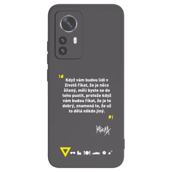 Picasee silikonový černý obal pro Xiaomi 12 Pro - Kazma - MĚLI BYSTE SE DO TOHO PUSTIT