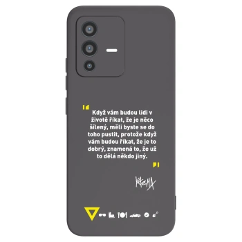 Picasee silikonový černý obal pro Vivo V23 5G - Kazma - MĚLI BYSTE SE DO TOHO PUSTIT