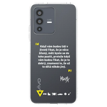 Picasee silikonový průhledný obal pro Vivo V23 5G - Kazma - MĚLI BYSTE SE DO TOHO PUSTIT