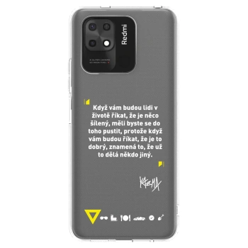 Picasee silikonový průhledný obal pro Xiaomi Redmi 10C - Kazma - MĚLI BYSTE SE DO TOHO PUSTIT