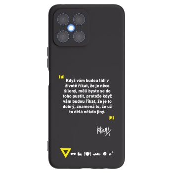 Picasee silikonový černý obal pro Honor X8 4G - Kazma - MĚLI BYSTE SE DO TOHO PUSTIT