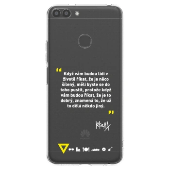Picasee silikonový průhledný obal pro Huawei P Smart - Kazma - MĚLI BYSTE SE DO TOHO PUSTIT