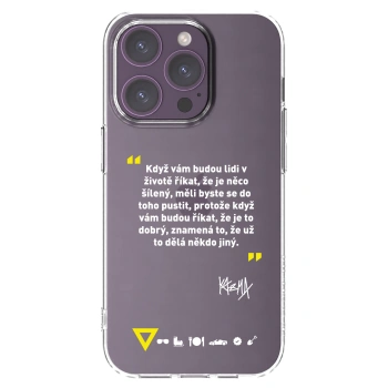 Picasee silikonový průhledný obal pro Apple iPhone 14 Pro - Kazma - MĚLI BYSTE SE DO TOHO PUSTIT