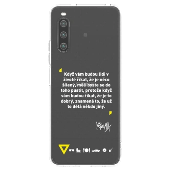 Picasee silikonový průhledný obal pro Sony Xperia 10 IV 5G - Kazma - MĚLI BYSTE SE DO TOHO PUSTIT