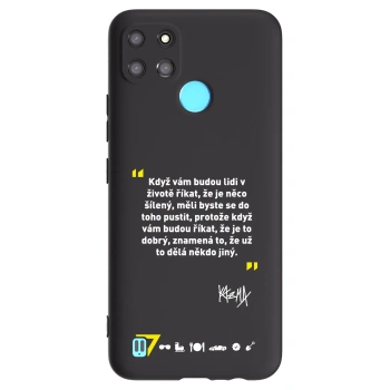 Picasee silikonový černý obal pro Realme C21Y - Kazma - MĚLI BYSTE SE DO TOHO PUSTIT