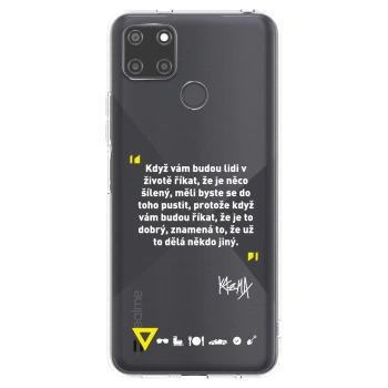 Picasee silikonový průhledný obal pro Realme C21Y - Kazma - MĚLI BYSTE SE DO TOHO PUSTIT