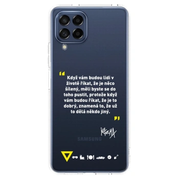 Picasee silikonový průhledný obal pro Samsung Galaxy M53 5G - Kazma - MĚLI BYSTE SE DO TOHO PUSTIT